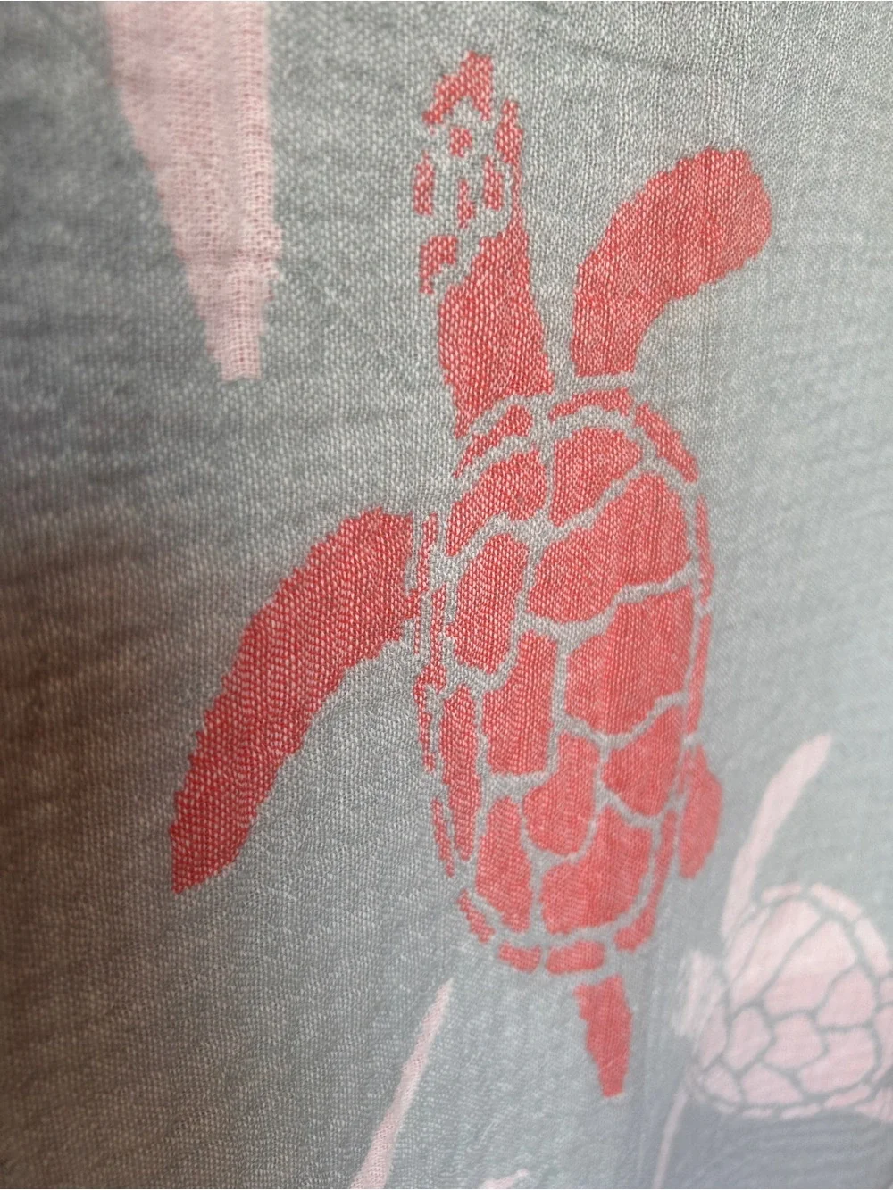Coral Sea Turtle Beach Towel 2 Side FLiPSiDE Woven Luxury Cotton NEW